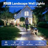 JESLED Low Voltage Landscape Lights, 6W LED Well Lights IP67 Waterproof, 6000K Bright - Outdoor Lighting Accessory | Lumora