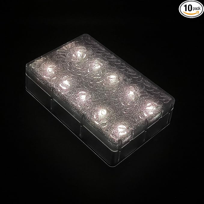 Warm White 6x9 Solar Paver Lights, Decor Pavement, DIY, +24h Lights on, Rechargeable Battery, Strength Polymer, vehicular Traffic and Water Resistent, Perfect for Sidewalk, Driveway, Pool Deck&More