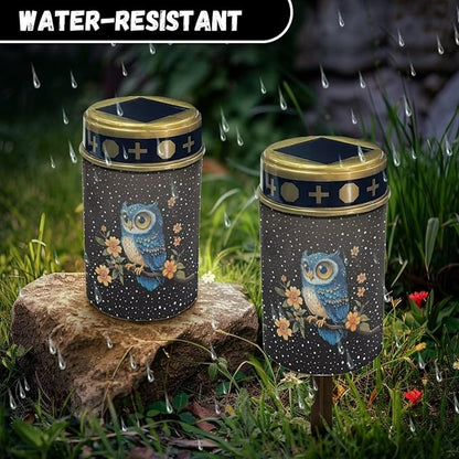 Owl Solar Garden Lights Solar Lights Garden Lights,Outdoor Garden Solar Powered Light Decor for Garden Yard Patio Pathway Waterproof Solar Lights Outdoor