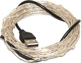 Karlling USB Plug in LED Fairy Lights,100 LED Bulbs 33 Ft Silver Wire Waterproof - Outdoor Security Flood Light | Lumora