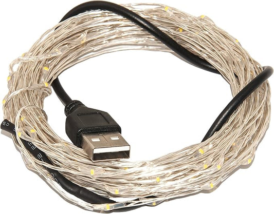 Karlling USB Plug in LED Fairy Lights,2 Packs of 50 LED Bulbs 16 Ft Silver Wire Waterproof Starry String Lights for Bedroom Patio Garden Party Wedding Commercial Lighting (RGB)