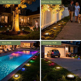 LOHAS Dusk to Dawn Low Voltage Landscape Lighting Warm White + RGB Modes, 6 Pack IP65 Outdoor In Ground Lights with | Lumora