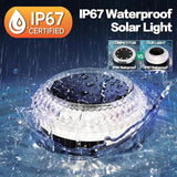 Solar Ground Lights Outdoor, 8 Pack Solar Powered Pathway Lights IP67 Waterproof Anti Glare Diamond Solar Garden | Lumora
