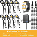 ZUCKEO All-in-One Landscape Lighting Kit, 5W LED Low Voltage Landscape Lights with Transformer and 80FT Wire | Lumora