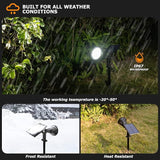 Solar Spot Lights Outdoor, 21 LEDs Brightness Solar Outdoor Lights IP67 Waterproof, 2-in-1 Adjustable Outdoor | Lumora