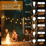 100FT A39 Outdoor String Light Bundle with Dimmer Plug for Patio Backyard Garden Decor | Lumora