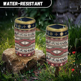 Red Western Aztec Solar Lights for Outdoor,Waterproof Solar Lantern for Outside,Flameless Solar Garden Stake Lights | Lumora