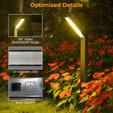 Solar Pathway Lights Outdoor 6Pack, 3 Color in 1 Auto On/Off Walkway Lights, 2 Heights, 12H Lasting, IP65 | Lumora