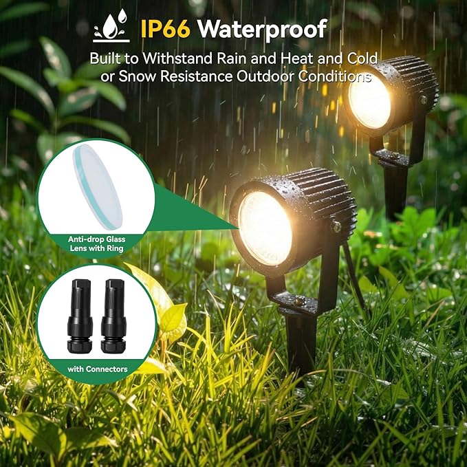 Low Voltage Landscape Spotlight, 12V LED Outdoor Spot Lights, Landscape Lighting Wired for Yard Path Garden Tree | Lumora