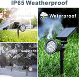 Solar Landscape Spotlights Outdoor, Bright 7-LED Spot Lights, Dusk-to-Dawn Waterproof Solar Powered Flag Pole | Lumora