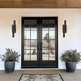LamQee 24 Inch Aluminum Modern Outdoor Wall Light, 3000K 1000LM 20W Integrated LED, Matte Black Exterior Lighting | Lumora
