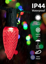 100 Feet Commercia Led Outdoor Christmas Lights, Waterproof C9 Christmas String Lights with 100 C9 Strawberry Bulbs | Lumora