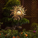 Solar Lights Outdoor Garden Decor Solar Powered Sun Lantern for Yard, Patio,Lawn or Pathway Sun Decorations Crackle | Lumora