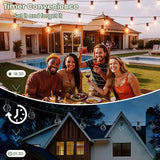 Svater 200FT Patio Lights + 50FT G40 Solar String Lights Outdoor with Remote | Lumora