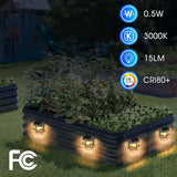Energetic Solar Powered Garden Lights with Dusk to Dawn Sensors, Gray, 4 Pack - Outdoor Deck Light | Lumora