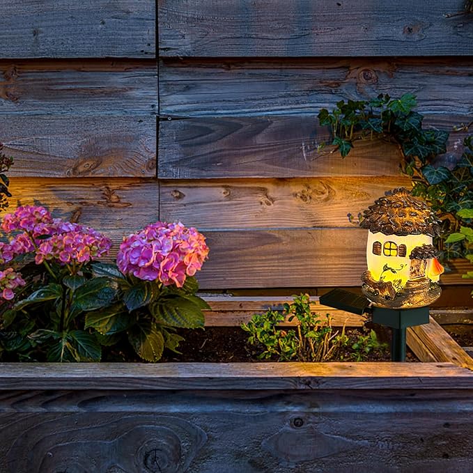 Solar Pinecone Lights for Outside, Waterproof Fairy Garden Lights Solar Christmas Lights, Decorative Fall Acorn Lights Thanksgiving Decoration Solar Garden Decor for Outdoor Lawn Yard Patio