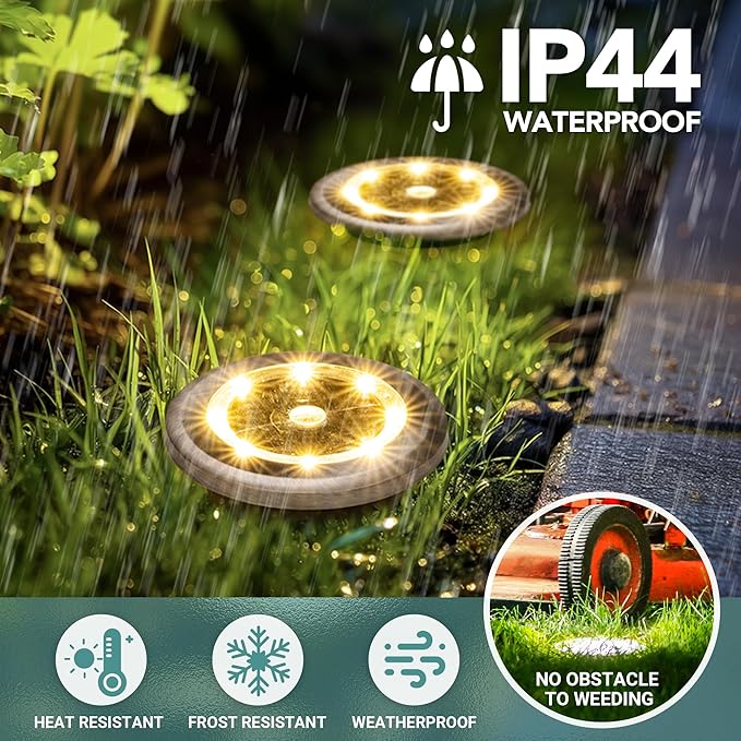 SOLPEX Mini Solar Ground Lights, 10 Pack Solar Lights Outdoor Waterproof, Pathway Lights Solar Powered, Solar | Lumora
