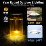 Gardenreet Brass Well Light Low Voltage, IP65 Drive-Over Flush In Ground Landscape Lights for Concrete Driveway and | Lumora