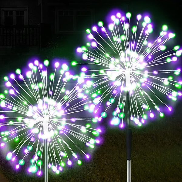 JJGoo Solar Firework Lights, 2 Pack 150 LEDs 2 Lighting Modes Solar Lights Outdoor Waterproof for Garden Patio | Lumora