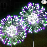 JJGoo Solar Firework Lights, 2 Pack 120 LEDs 2 Lighting Modes Solar Garden Lights Outdoor Waterproof for Yard Patio | Lumora