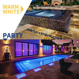 Solar Driveway Lights Color Changing, 6x9 Inch Solar Paver Light, Heavy Duty IP67 Waterproof Recessed Brick LED | Lumora