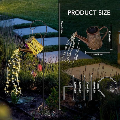 Solar Watering Can Light, LED Solar String Lights Waterproof Dual Mode Water Can Lights for Garden Patio Yard Pathway Lantern Plant Decoration
