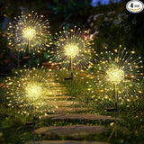 4 Pack Solar Firework Lights 200 LED Create Magical Nights, Waterproof Starburst - Outdoor Security Flood Light | Lumora