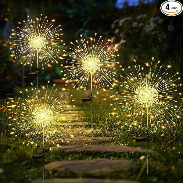 4 Pack Solar Firework Lights 200 LED Create Magical Nights, Waterproof Starburst - Outdoor Security Flood Light | Lumora