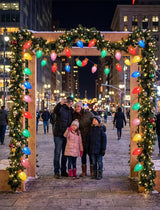 16Ft Jumbo LED Multicolor Christmas String Lights Outdoor with 10 LED Strawberry Bulb, Connectable Hanging String | Lumora