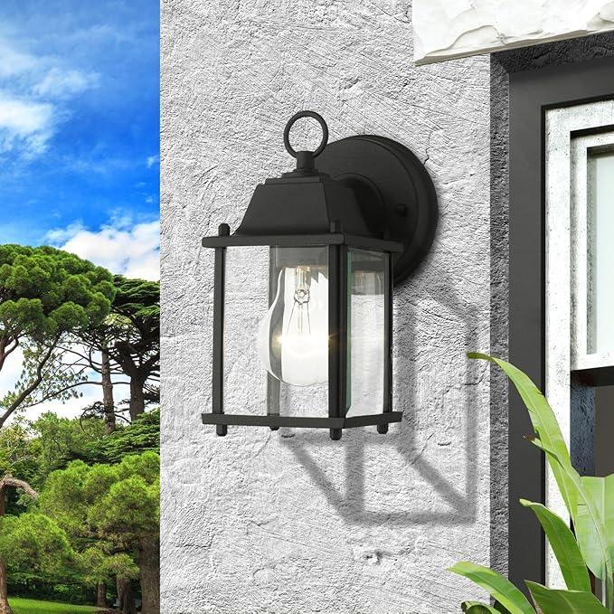 Livex Lighting 7506-14 Frontenac Traditional 1-Light Outdoor Wall Lantern with Clear Beveled Glass Shades, 8" x | Lumora