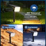 LANSOW 12 Pack Solar Spot Lights Outdoor Waterproof IP67, (90 LED/4 Modes) Solar Landscape Spotlights, 2-in-1 Solar | Lumora