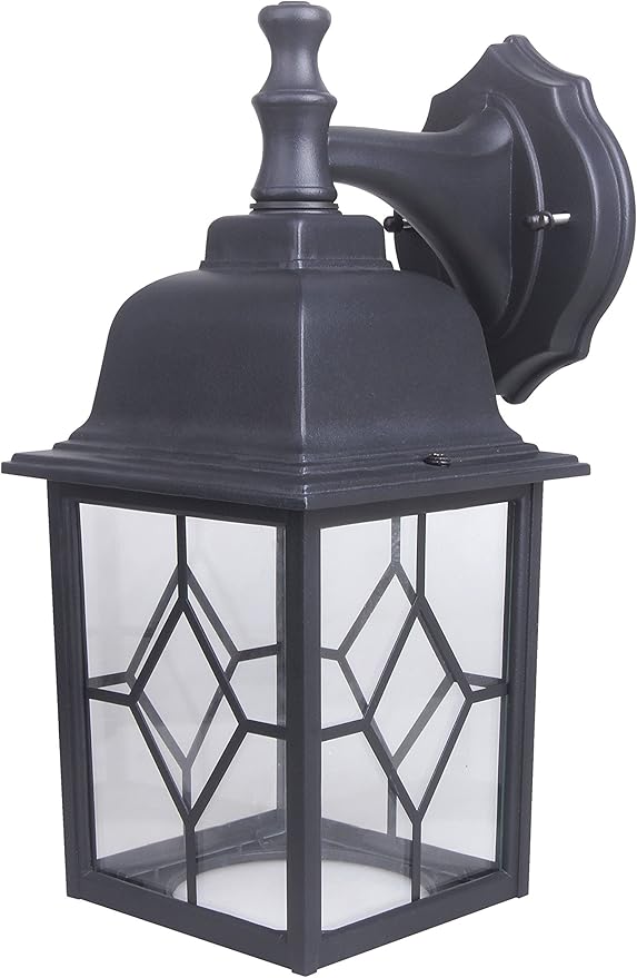 LIT-PaTH Outdoor LED Wall Lantern, Large Exterior Wall Light Fixture, 3000K Warm White, 11W 1000 Lumen, Matte Black | Lumora