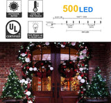 164Ft 500 LED White Christmas Lights, Waterproof 8 Twinkle with Memory Functions Christmas Tree Lights for Indoor | Lumora