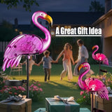 Solar Lights Outdoor,Flamingo Gifts for Women,Pink Flamingos for Yard Art Decor,Solar Metal Flamingo Lights | Lumora