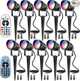 Halloween Christmas Landscape Lights 12W RGBW Outdoor Spot Lights for Yard, Low Voltage LED Landscape Spotlight | Lumora