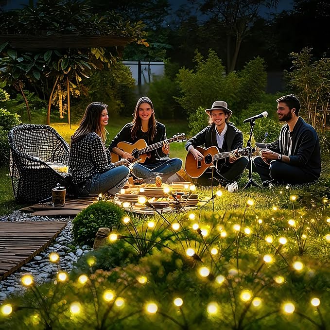 Solar Lights Outdoor Waterproof,Garden Patio Decorative Lights,Firefly Lights for Patio Lawn,Landscape Lighting | Lumora
