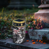 Solar Garden Lights Outdoor Waterproof Decorative Solar Lights American Flag Wolf Outdoor Solar Lights for Garden | Lumora