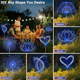 Garden Outdoor Lights, 2 Pack 120 LED Solar Garden Lights Fairy Lights Outdoor Waterproof Decorative Solar Firework | Lumora