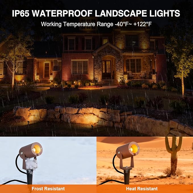 Low Voltage LED Landscape Spotlight, 3W 12V AC/DC Outdoor Landscape Spotlights Waterproof for Garden, Yard | Lumora