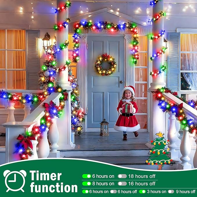 SAUIRS 403FT 1000 LED Christmas Lights Outdoor String Lights with 8 Modes Timer Waterproof Fairy Light Plug in for | Lumora