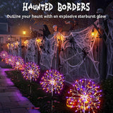suddus Solar Halloween Lights Outdoor Solar Powered, Upgrade 2-Pack Orange & Purple Solar Firework Lights | Lumora