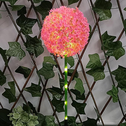 ZJchao Solar Ball Light Outdoor Garden Decorative for Courtyard (Pink)