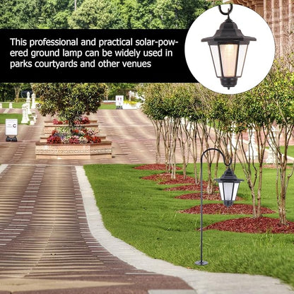 Solar Powered Vintage Hexagonal Lawn Light Warm Yellow Outdoor Garden Path Waterproof Courtyard Yard Decoration