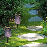 Floral Cemetery Candles for Grave Solar Patio Lights Outdoor Waterproof Grave Solar Lights Solar Cross Garden | Lumora