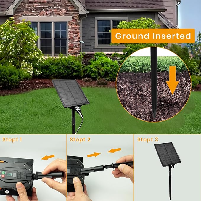 Ambience Pro Replacement Solar Panel – Compatible only with FESTIA Outdoor String Rope Lights Dimmable Remote LED Edison Vintage Bulbs Waterproof for Backyard and Patio Lights Commercial Grade