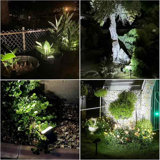 WdtPro Upgraded Bright Solar Lights Outdoor Waterproof, Auto ON/Off Solar Spot Lights Outdoor, Dusk to Dawn | Lumora