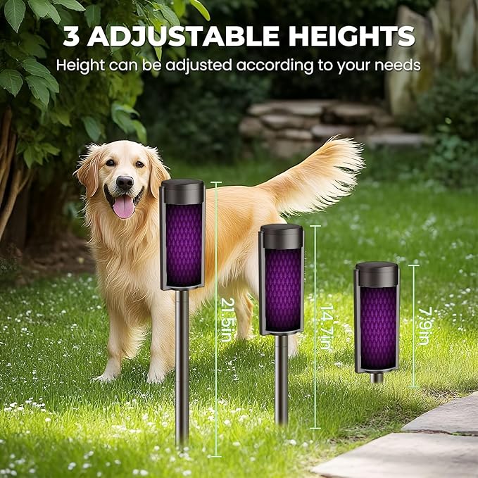4 Pack Solar Pathway Lights Outdoor Waterproof Bright Purple Mardi Gras Fleur de lis Symbol Quilted Solar Garden Lights LED Landscape Lighting for Yard Walkway Lawn Garden Decor