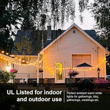 Banord 51FT Outdoor String Lights, Waterproof Patio Lights with 18 Shatterproof LED Bulb Hanging Light String | Lumora