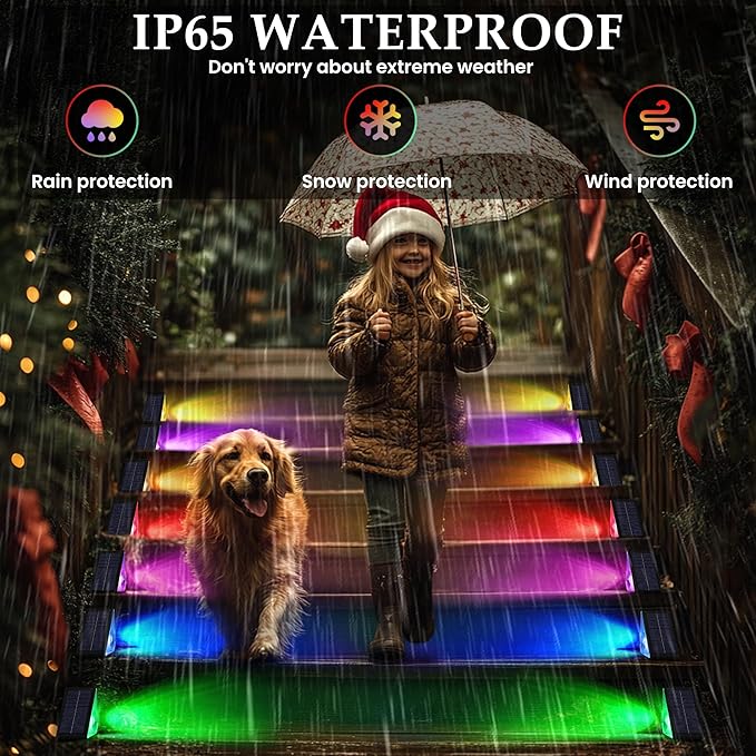 SOLPEX Solar Stair Lights Outdoor Waterproof IP65, Solar Step Lights for Outside, Outdoor Stair Lights for Step | Lumora