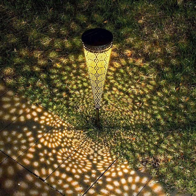 Mezone Solar Pathway Lights 2 Pack,Solar Powered LED Low Voltage Landscape Path Lights Garden Stake Lights Outdoor Dcorative Solar Lights In-Ground LED Light